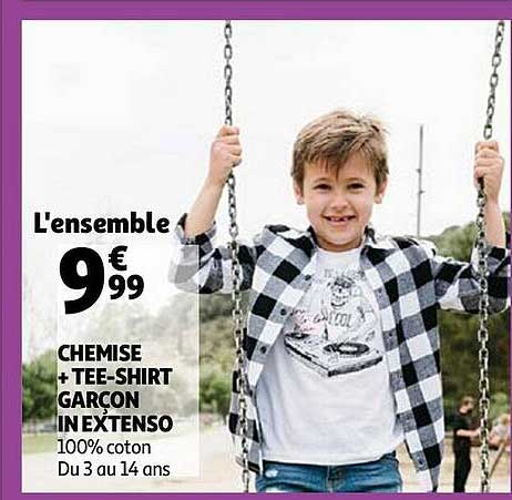 chemise + tee-shirt garçon in extenso