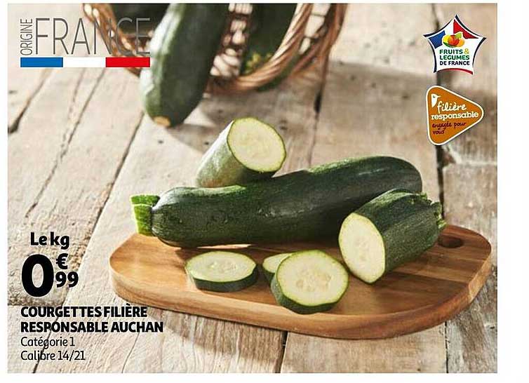 Courgettes Filière Responsable Auchan