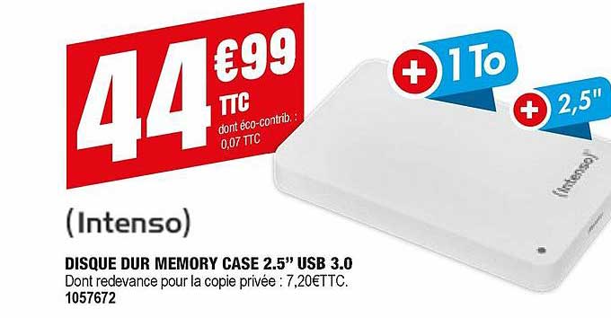 disque dur memory case 2.5" usb 3.0 (intenso)