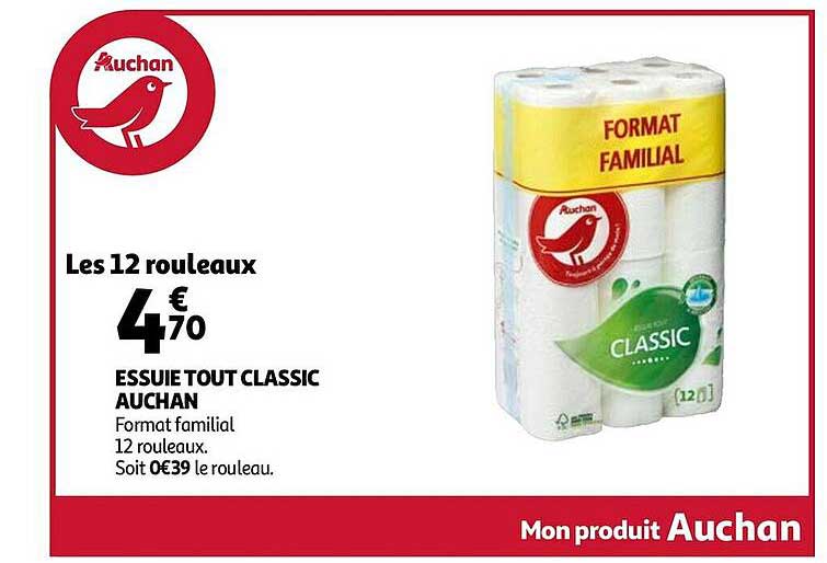 essuie tout classic auchan