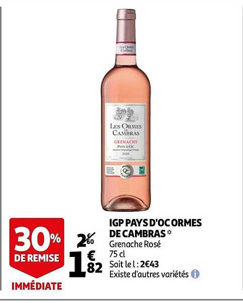 igp pays d'oc ormes de cambras