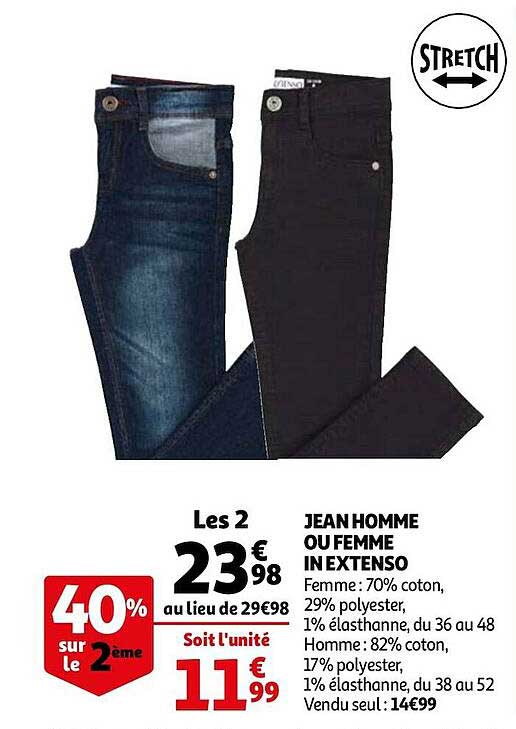 jean homme ou femme in extenso