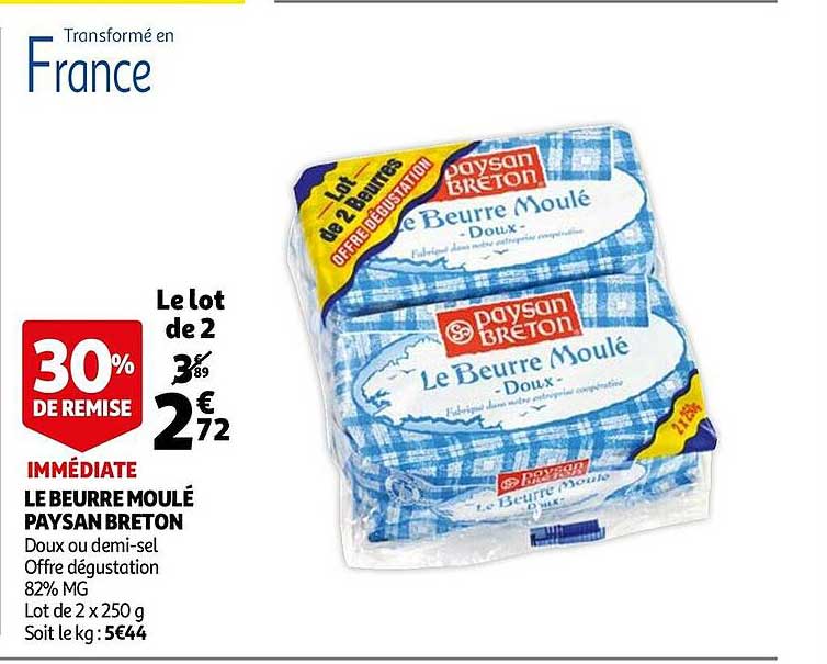 le beurre moulé paysan breton