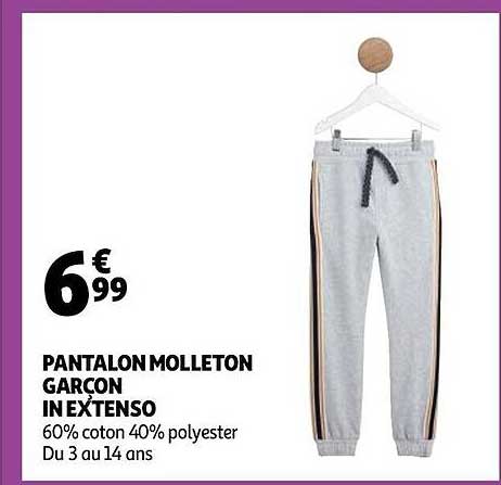 Pantalon Molleton Garçon In Extenso