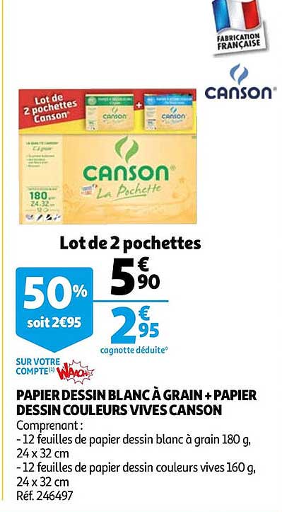 papier dessin blanc à grain + papier dessin couleurs vives canson