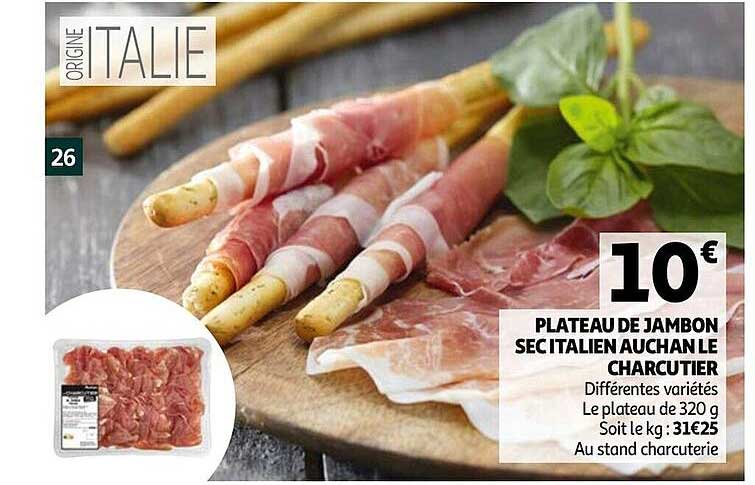 Plateau De Jambon Sec Italien Auchan Le Charcutier