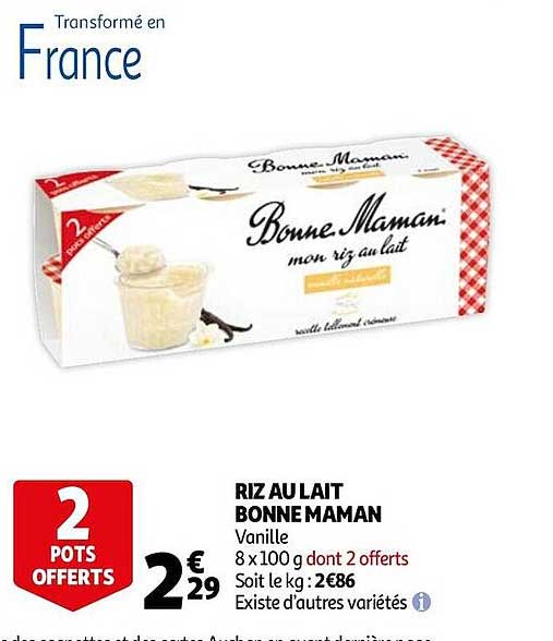 riz au lait bonne maman