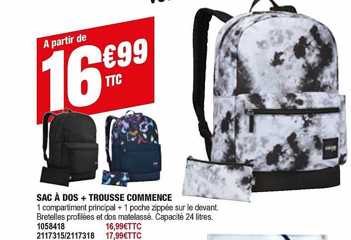 sac à dos + trousse commence