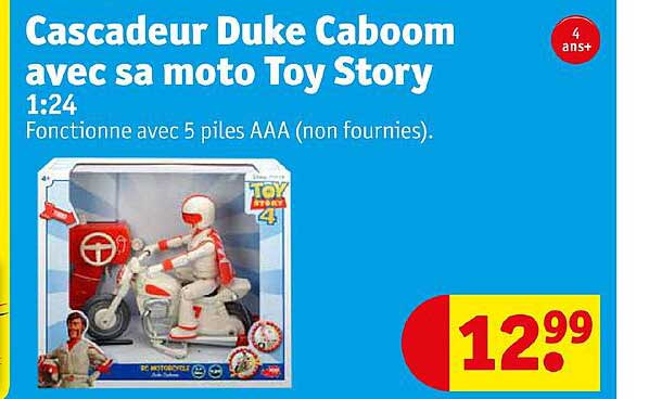 cascadeur duke caboom avec sa moto toy story