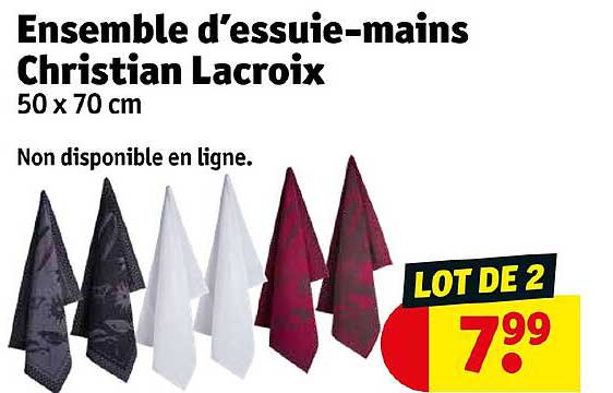 ensemble d'essuie-mains christian lacroix