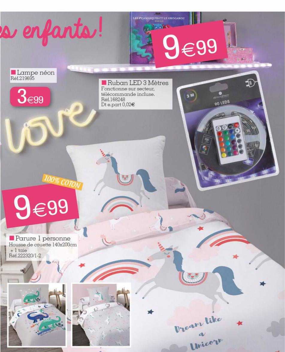 Lampe Néon, Ruban Led 3 Mètres, Parure 1 Personne