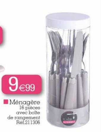 Ménagère  16 Pièces Avec Boîte De Rangement