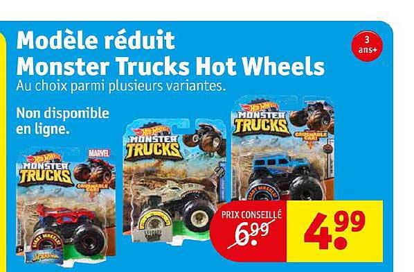 modèle réduit monster trucks hot wheels