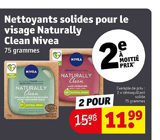 nettoyants solides pour le visage naturally clean nivea