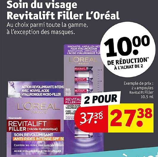 soin du visage revitalift filler l'oréal