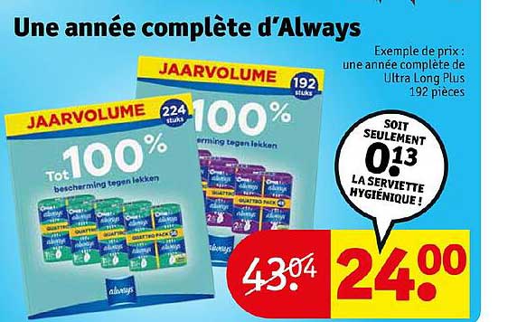 une année complète d'always