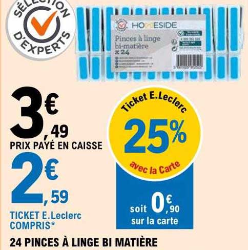 24 pinces à linge bi matière