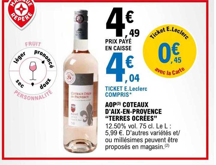 aop côteaux d'aix-en-provence "terres ocrées"