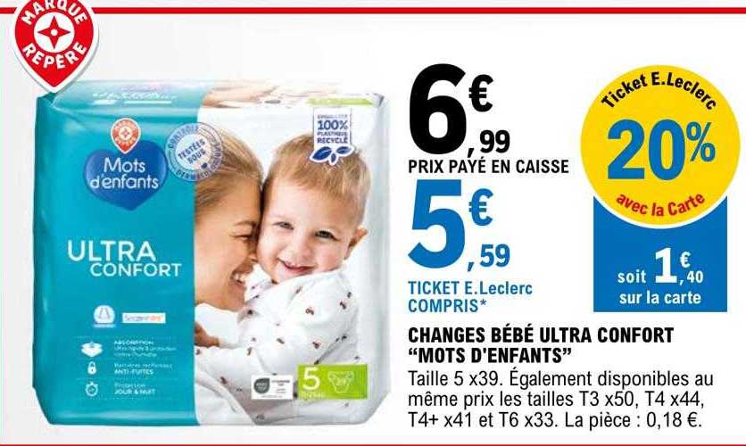 changes bébé ultra confort "mots d'enfants"