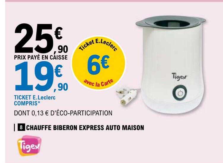 Chauffe Biberon Express Auto Maison Tigex