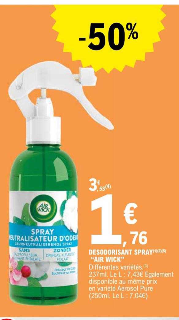 désodorisant spray "air wick"