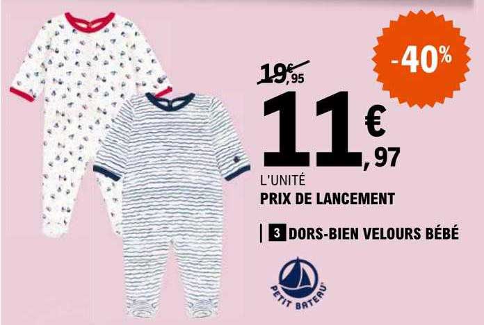dors-bien velours bébé petit bateau