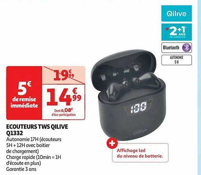 écouteurs tws qilive q1332