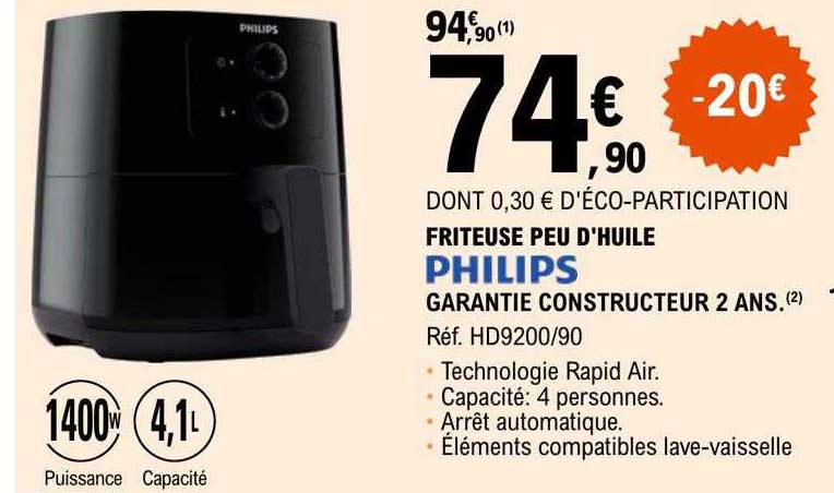 friteuse peu d'huile philips
