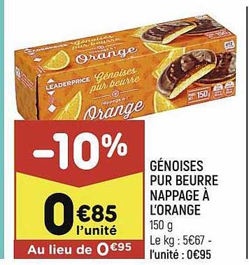 génoises pur beurre nappage à l'orange