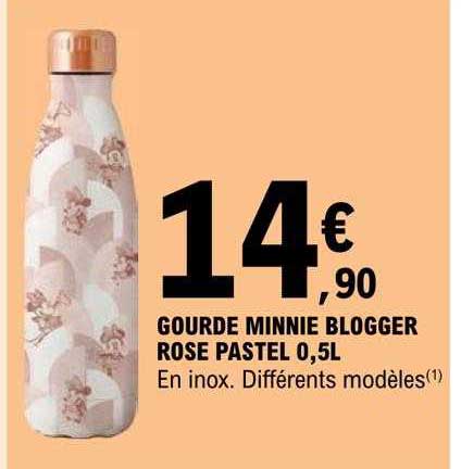 gourde minnie blogger rose pastel 0,5l