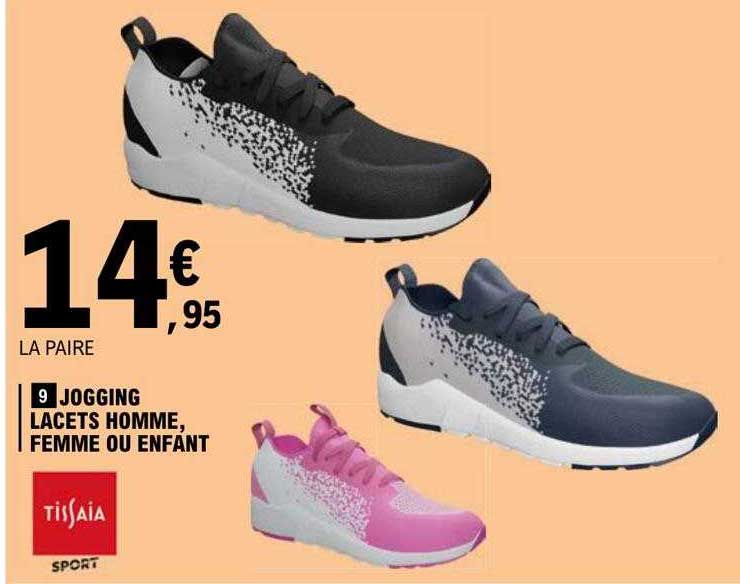 jogging lacets homme, femme ou enfant tissaia sport