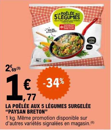 la poêlée aux 5 légumes surgelée "paysan breton"