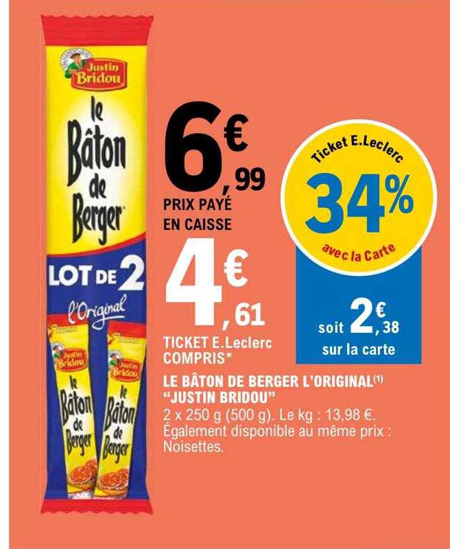 le bâton de berger l'original "justin bridou"