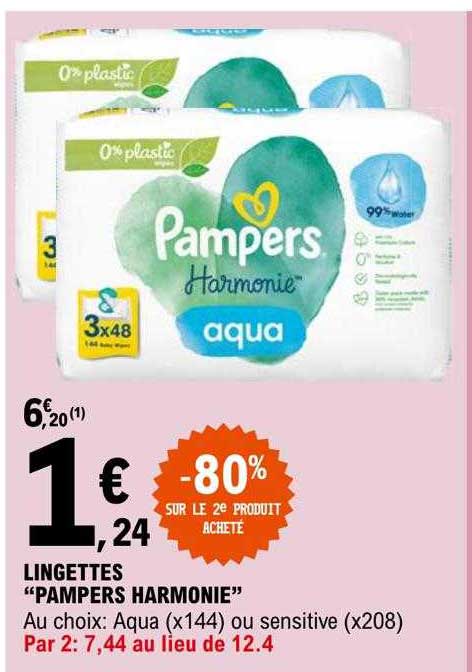 Lingettes "pampers Harmonie"