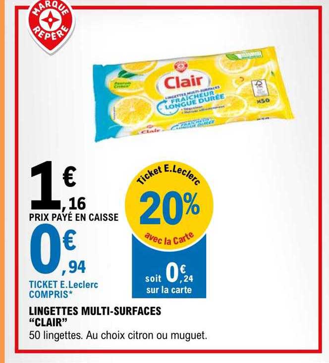 lingettes multi-surfaces "clair"