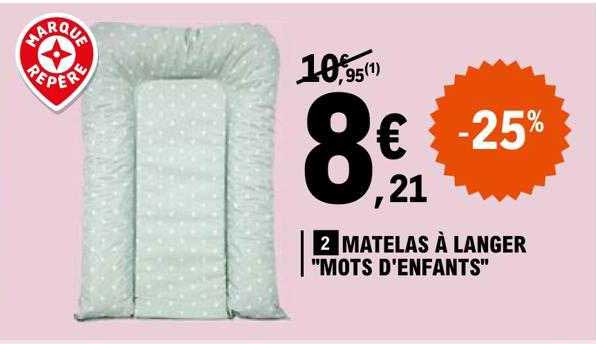 matelas à langer "mots d'enfants"