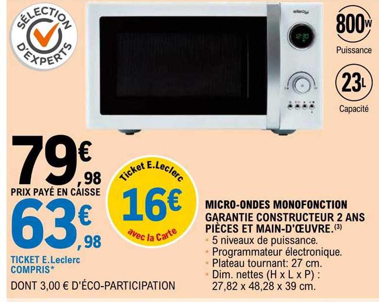 Micro-ondes Monofonction