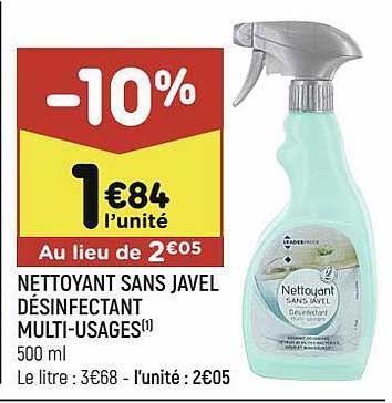 nettoyant sans javel désinfectant multi-usages