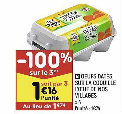 œufs datés sur la coquille l'œuf de nos villages