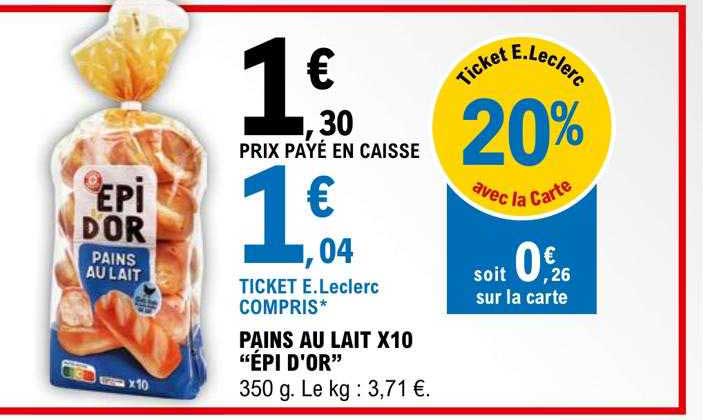 pains au lait x10 "épi d'or"
