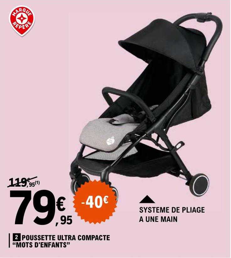 poussette ultra compact "mots d'enfants"