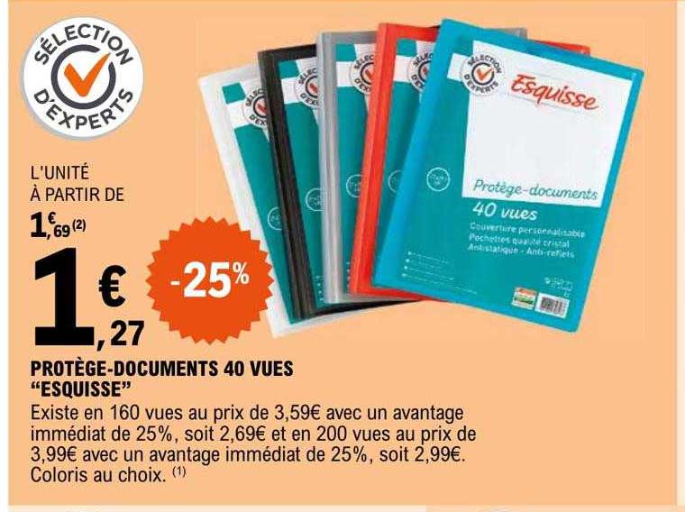 protège-documents 40 vues "esquisse"