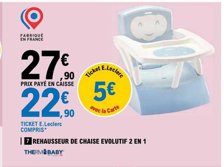 rehausseur de chaise évolutif 2 en 1 therm baby