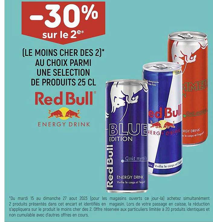 sélection de produits 25cl red bull