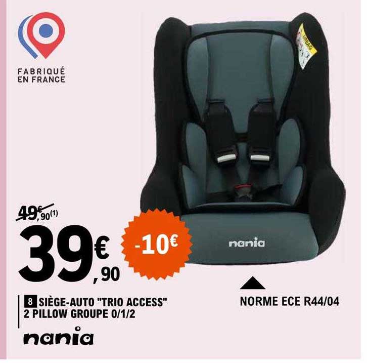 siège-auto "trio access" 2 pillow groupe 0/1/2 nania