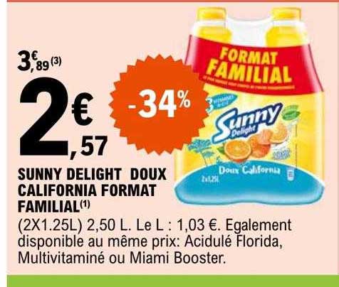 sunny delight doux california format familial
