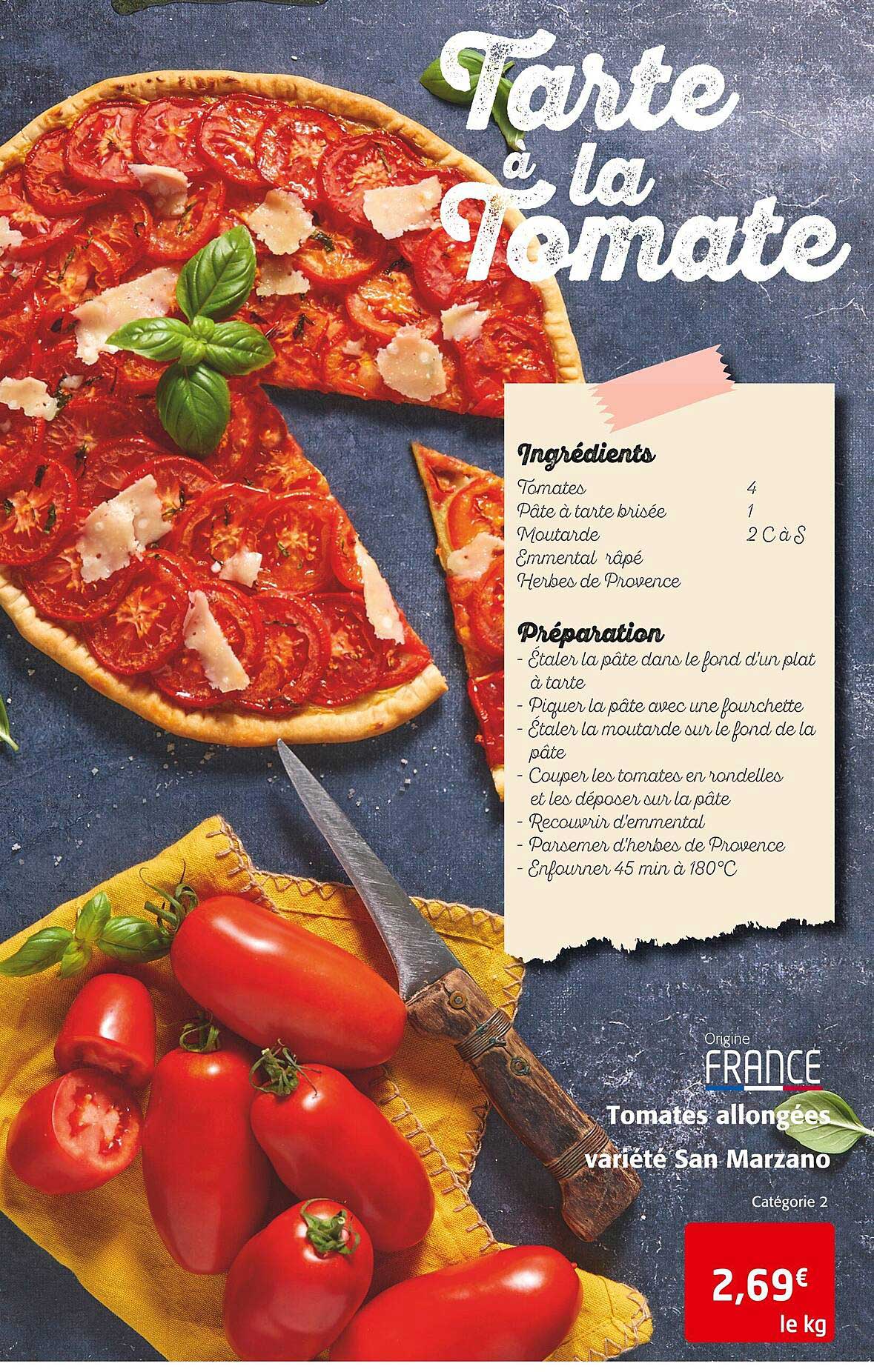 tarte à la tomate, tomate allongées variété san marzano