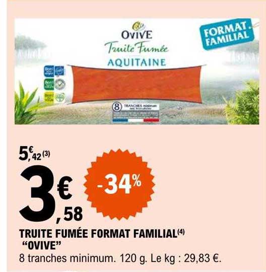 truite fumée format familial "ovive"