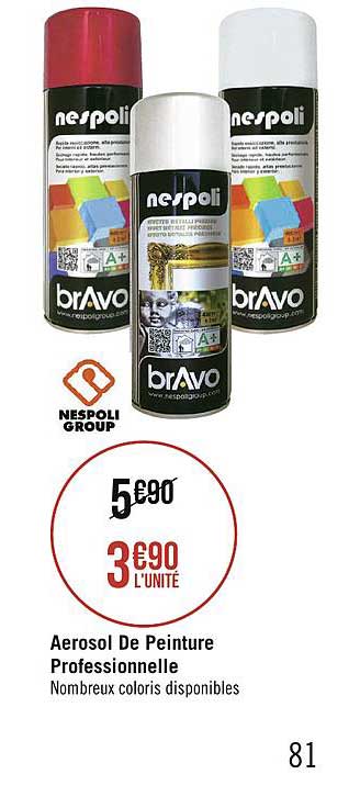 aerosol de peinture professionnelle nespoli group