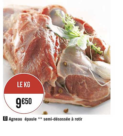 agneau épaule semi désossée à rôtir